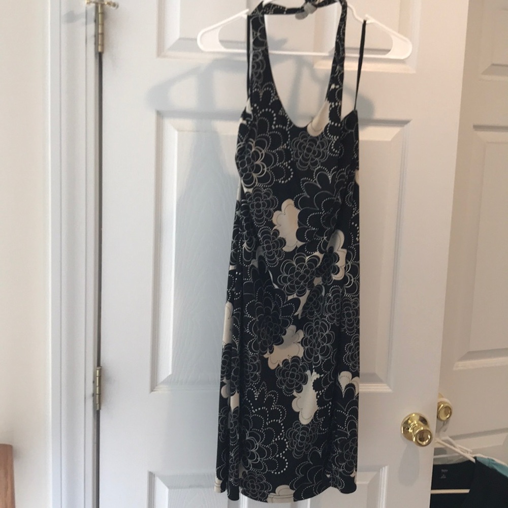 Vacation ready black and cream dress